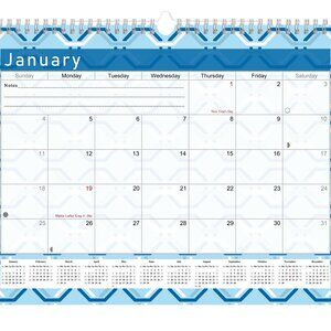2026 - 2027 Monthly Spiral-Bound Wall - 18 Months Desktop - #04